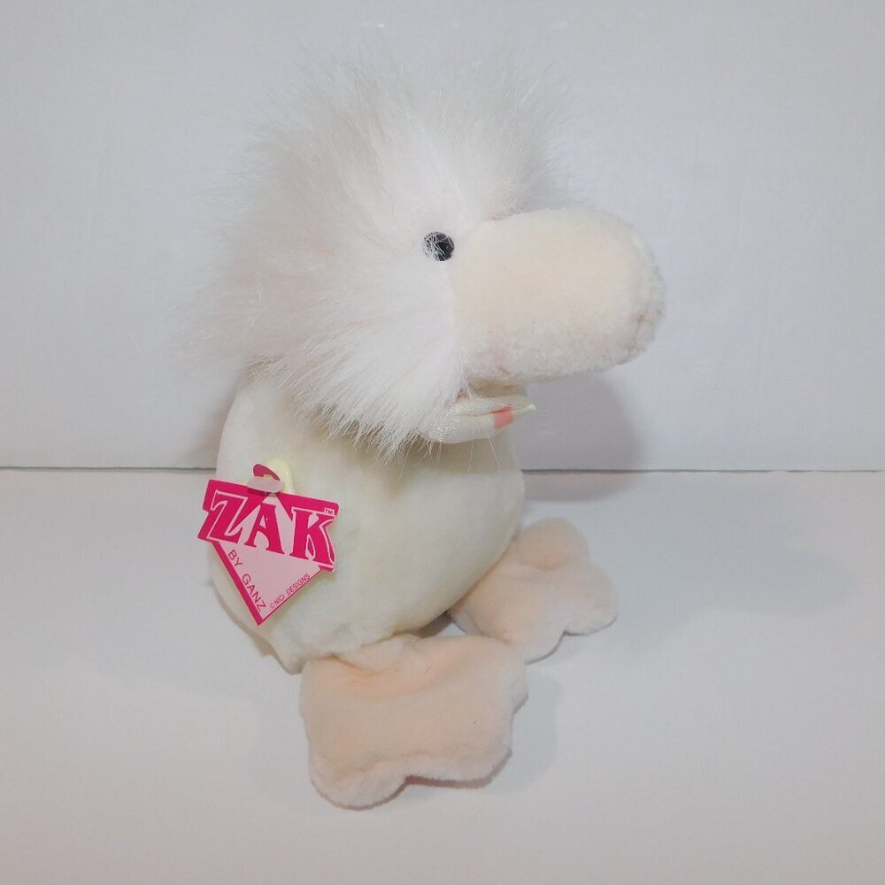 Vintage 1989 Ganz Heritage Collection 6" Plush White Pink ZAK Eagle w Tags